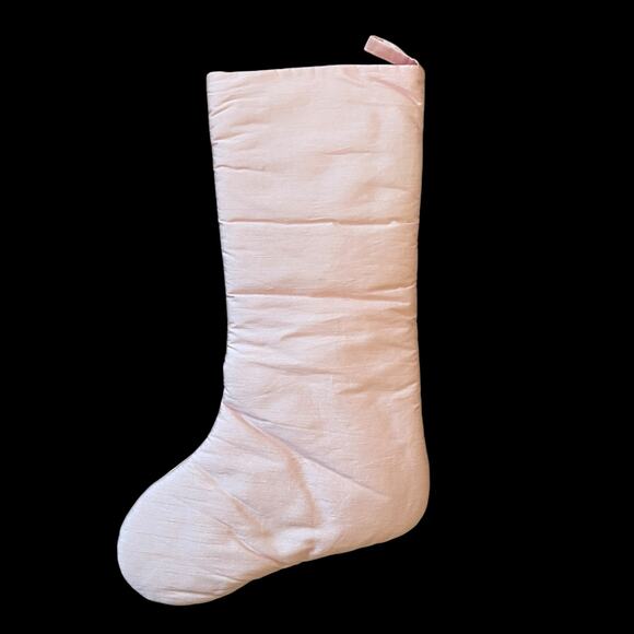 NEW Neiman Marcus Blush Pink Beaded Christmas Stocking Luxury Holiday Decor - Picture 12 of 15